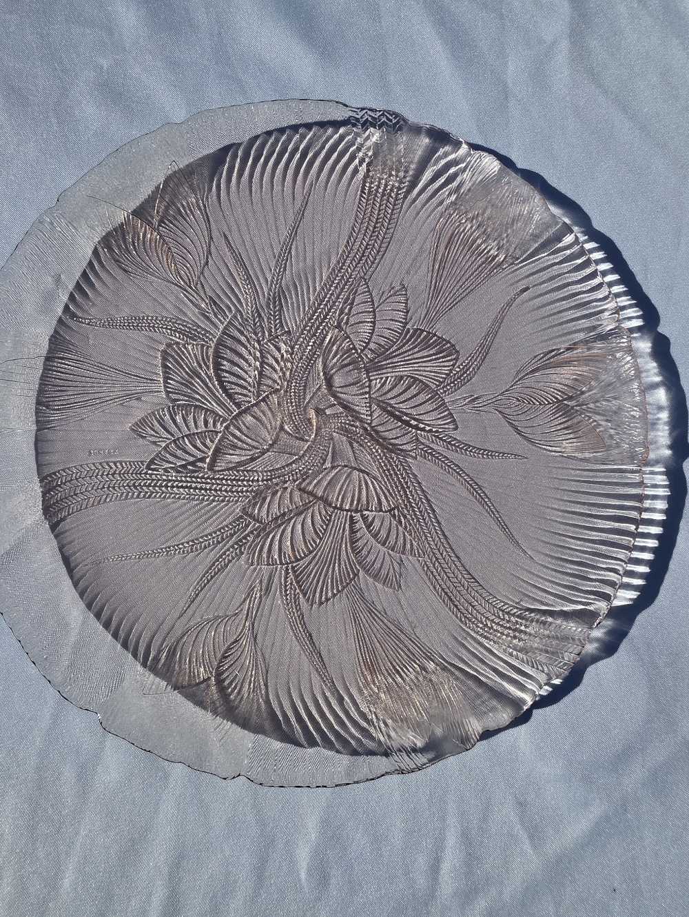 Rare Vintage Arcoroc France Pink Canterbury Crocus 13" Platter